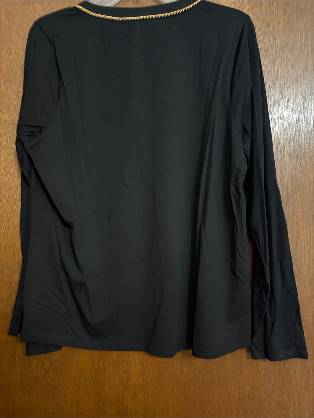 Savanna Jane Black Long-Sleeve Top with Blue and Red Floral Embroidery - Picture 4 of 4